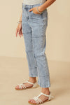 Lily Girls Washed Paneled Detail Denim Jeans