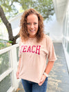 Teach Mineral Washed Soft Pink Tee