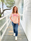 Teach Mineral Washed Soft Pink Tee