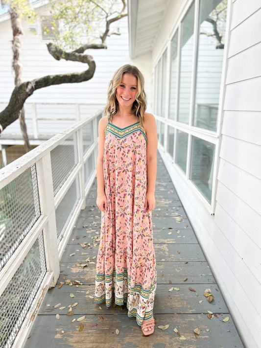 Batesville Border Print Maxi