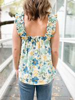 Kirbyville Ruched Floral Top
